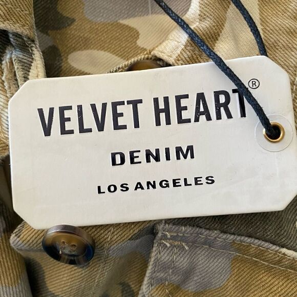 NWT VELVET HEART  Denim military Camo chore Jean jacket small - Picture 5 of 8